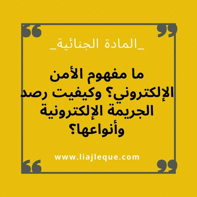الأمن الإلكتروني والجريمة الإلكترونية